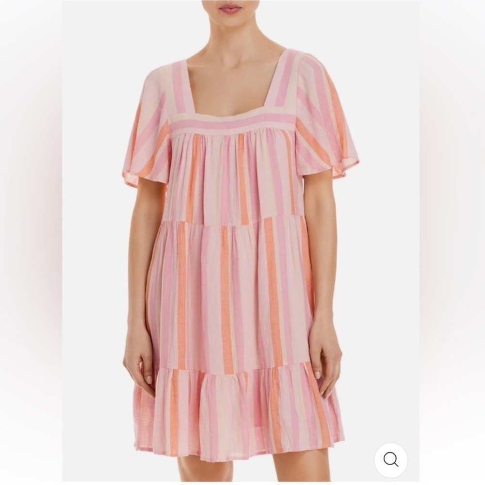 Rails Valentina Dawn Striped Dress Linen Small